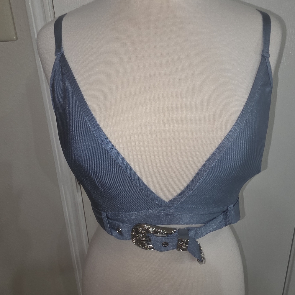 WOW Couture Blue Strappy Top